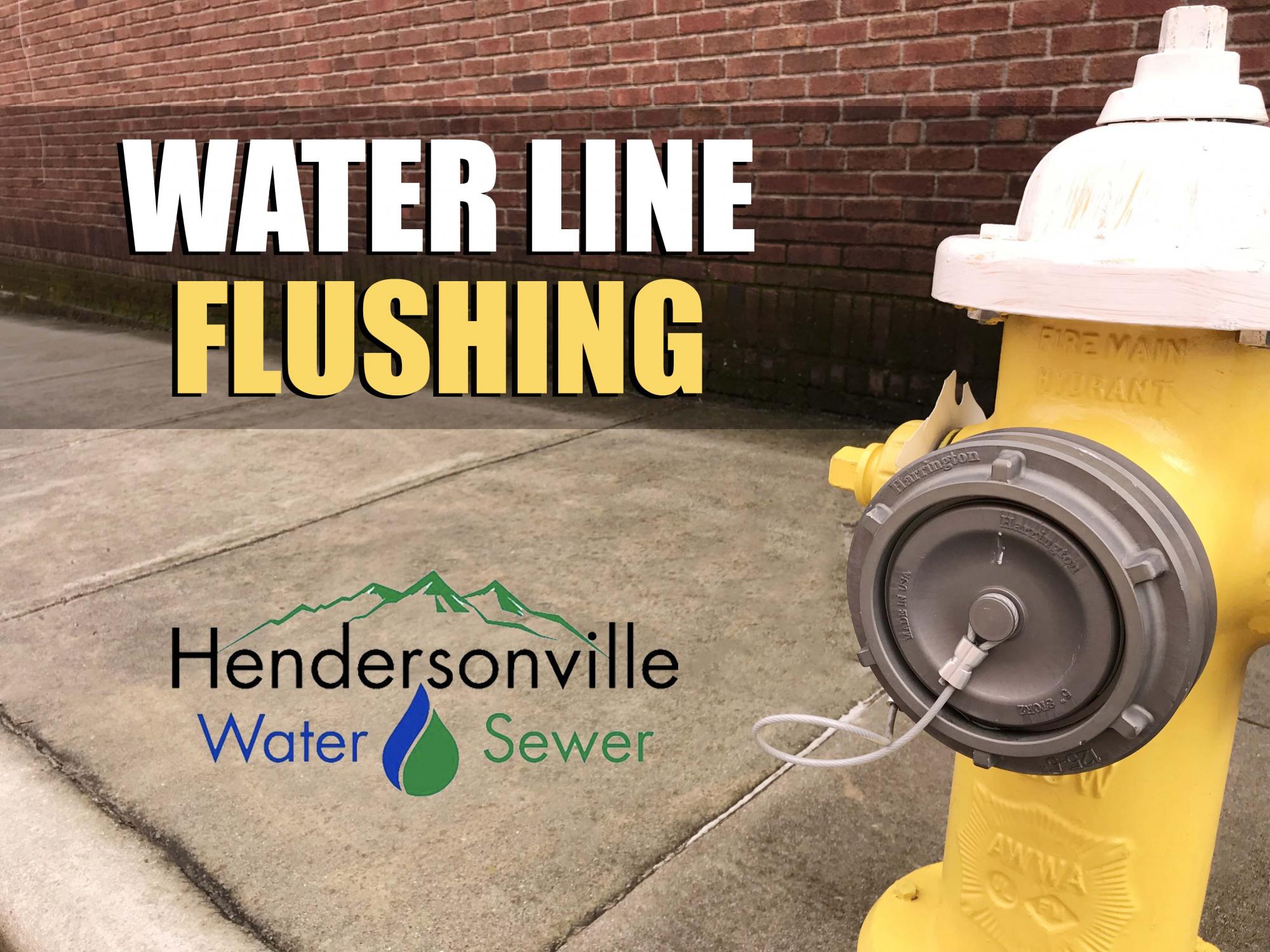Water Line Flushing with photo of hydrant